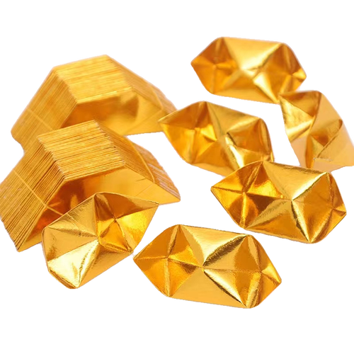 传统祭祀与现代工艺的融合 加厚金箔纸铝箔纸元宝半成品折纸探析